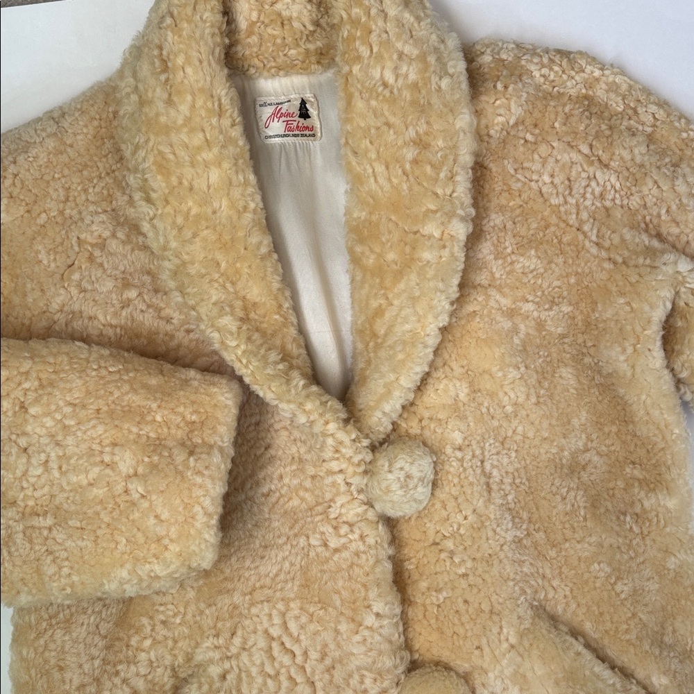Vintage 50’s Alpine New Zealand Lambswool Sheepskin Sherpa‎ Jacket Womens Small